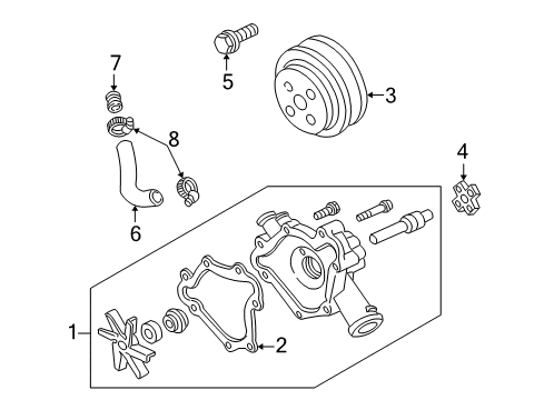 2000 Dodge Durango Water Pump Diagram 2 - Thumbnail