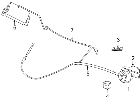 2003 Dodge Ram 1500 Cable Diagram for 5072752AA