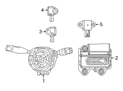 2015 Jeep Cherokee Front Impact Sensor Diagram for 56038974AA