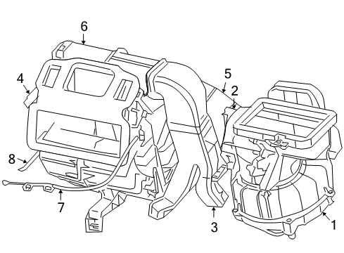 2007 Chrysler PT Cruiser Air Distributor Diagram for 5179486AA