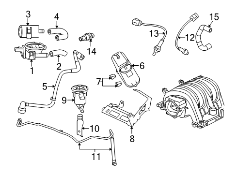 2007 Dodge Charger Vacuum Harness Diagram for 5037541AE