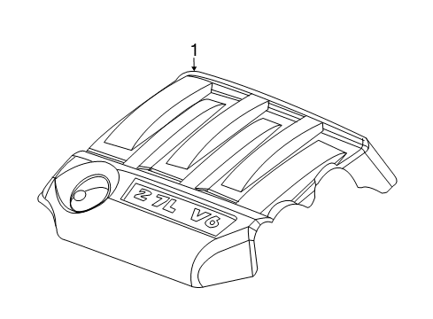 2008 Dodge Avenger Engine Cover Diagram for 4891749AB