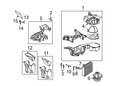 2010 Dodge Charger Heater Core Diagram for 68037320AA