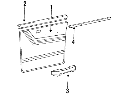 1989 Dodge Raider Interior Trim - Door Diagram