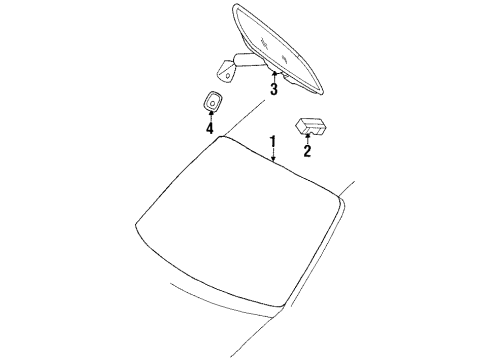 1997 Dodge Caravan Windshield Diagram for 5014220AB