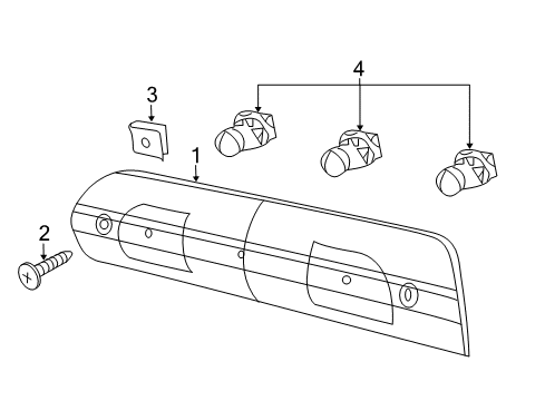 2015 Ram 3500 High Mount Lamp U-Nut Diagram for 6507341AA