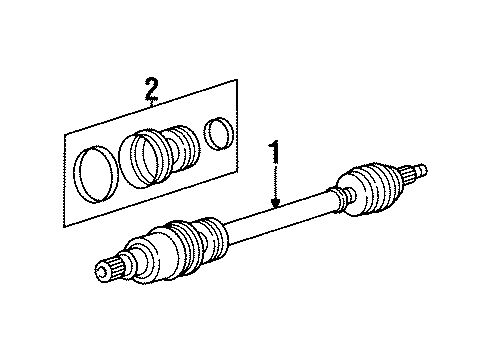 2000 Chrysler Cirrus Drive Axles - Front Diagram