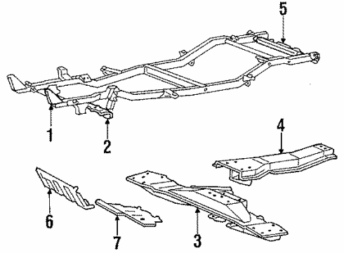1987 Dodge Raider Engine & Trans Mounting Diagram