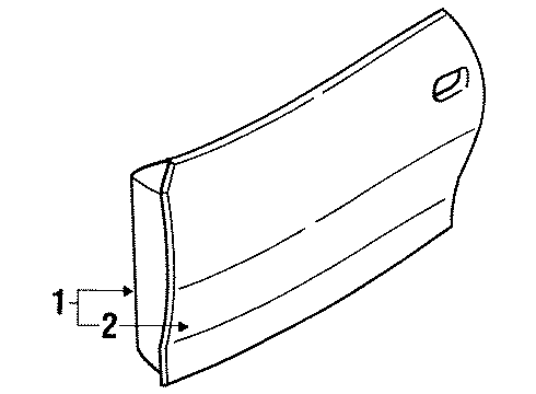1998 Chrysler Sebring Door & Components Diagram