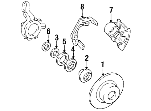 1987 Dodge Shadow Rotor Diagram for 4383961