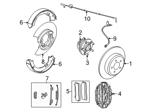2022 Dodge Challenger Caliper, Yellow Diagram for 68590634AA