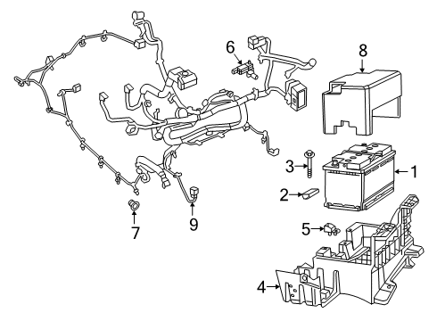 2019 Ram 1500 Battery Cover Diagram for 68494324AA