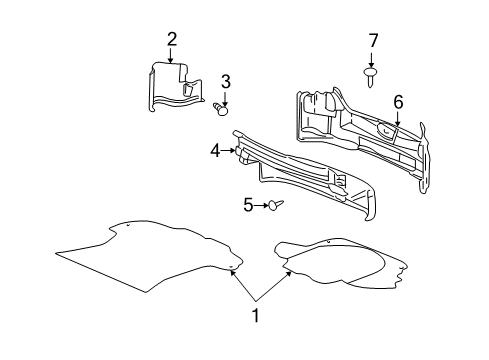 2003 Chrysler Sebring Rear Trim Diagram for SL89VXLAD