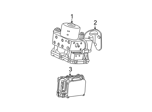 2001 Chrysler PT Cruiser Modulator Bracket Diagram for 5014870AA