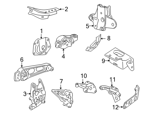 2006 Chrysler PT Cruiser Engine Bracket Diagram for 5274500AB