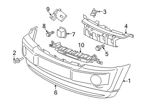 2008 Jeep Grand Cherokee Lower Deflector, Front Diagram for 68044528AB