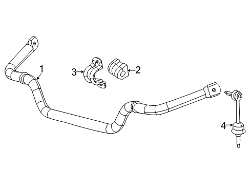 2025 Ram 1500 Bar - Front Diagram for 68603177AA