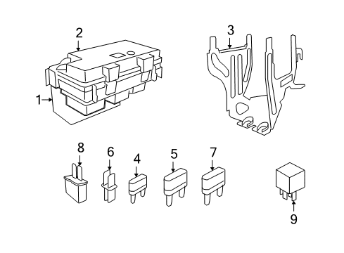 2009 Dodge Journey Fuse & Relay Box Diagram for 56049720AV
