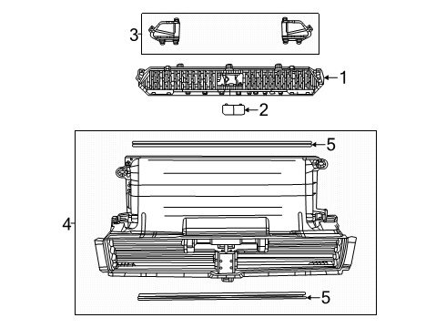 2024 Dodge Charger Daytona Grille & Components Diagram