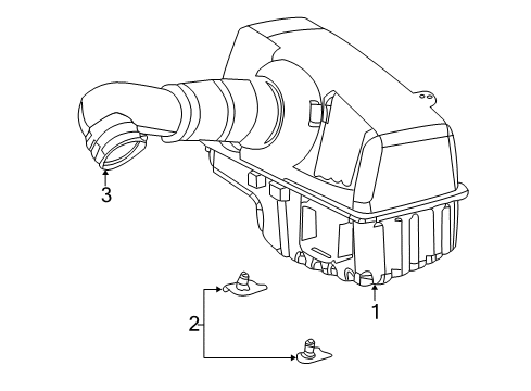 2002 Dodge Stratus Air Cleaner Assembly Diagram for 5017001AA