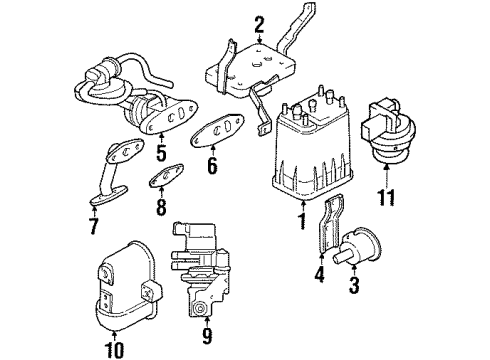 1997 Dodge Avenger EGR Valve Diagram for 5010162AB