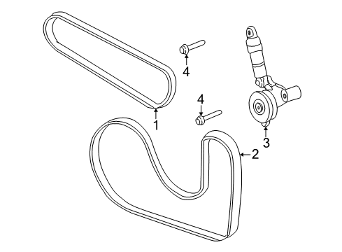 2004 Chrysler Sebring Drive Belt Diagram for 4892580AA