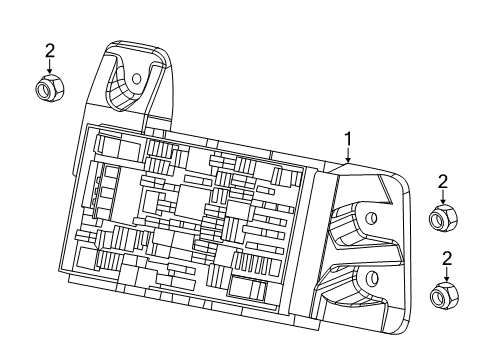 2019 Ram 1500 Fuse & Relay Box Diagram for 68312656AC