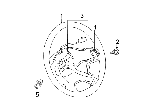 2002 Jeep Liberty Steering Wheel Diagram for UR671X9AD
