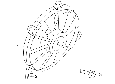 2010 Dodge Journey Fan Assembly Insulator Diagram for 68038243AA