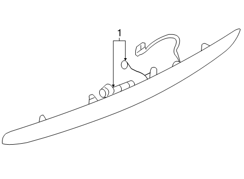 2007 Jeep Grand Cherokee License Lamp, Rear Driver Side Diagram for 68020955AB
