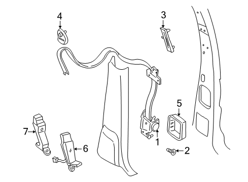 2001 Dodge Durango Cover, Tan, Front Diagram for 5GR26XT5AD