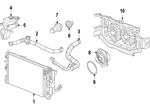 2011 Chrysler 200 Fan Motor, Driver Side Diagram for 68031874AA