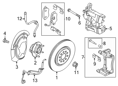 2023 Dodge Hornet Brake Components Diagram 1 - Thumbnail