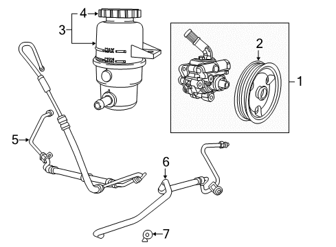 2012 Jeep Grand Cherokee Power Steering Pressure Hose Diagram for 52124801AI