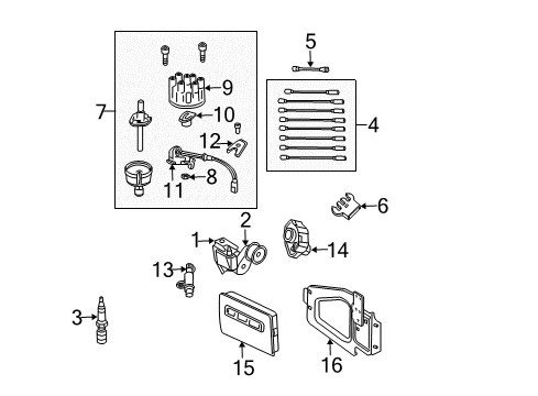 2003 Dodge Ram 1500 PCM Bracket Diagram for 56028286AC
