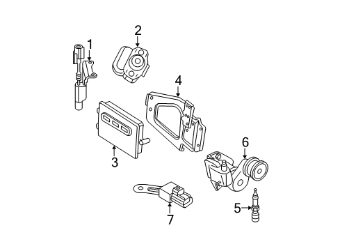 2007 Dodge Durango Control Module Diagram for 5094354AF