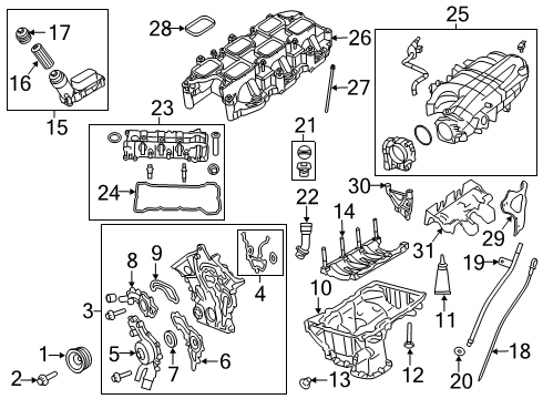 2022 Ram 1500 Air Filter Diagram for 53011248AB