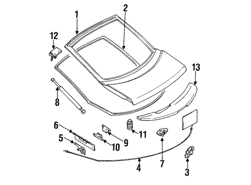 1991 Dodge Stealth Spoiler Diagram for MR108296
