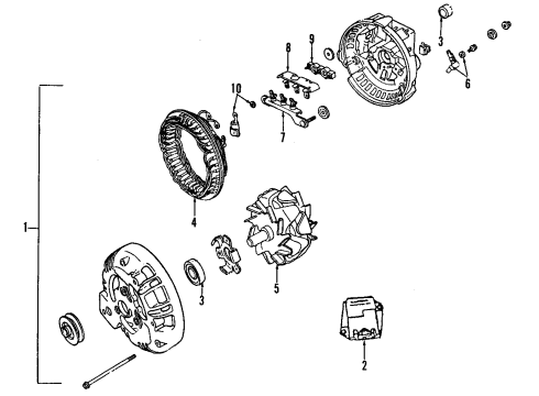 1987 Dodge Dakota Alternator Diagram 2 - Thumbnail