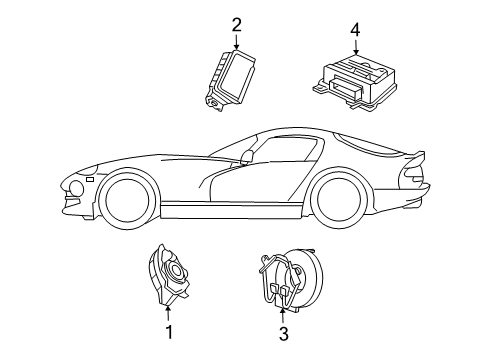 2006 Dodge Viper Driver Inflator Module, Driver Side Diagram for TQ87DX9AC