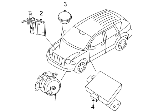 2017 Jeep Compass Alarm Diagram for 68105834AB