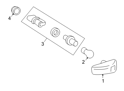 2004 Dodge Sprinter 2500 Bulb & Socket, Front Diagram for 5103655AA