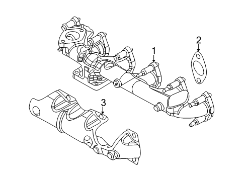 2014 Ram 2500 Exhaust Manifold Diagram for 68210184AB