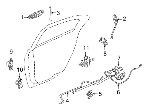 2000 Chrysler Concorde Control Rod Clip Diagram for 4574009AC
