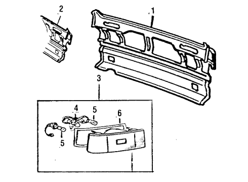 1984 Dodge Colt Rear Body Diagram