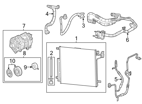2024 Jeep Grand Cherokee L Condenser Diagram for 68488313AA