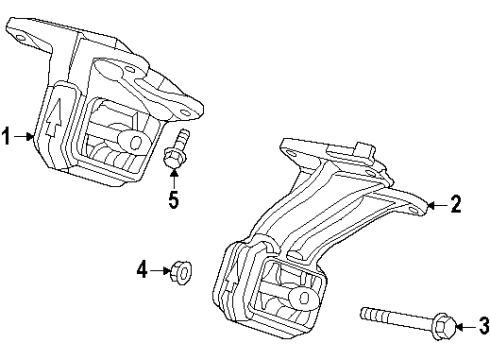 2016 Ram 3500 Motor Mount Bolt Diagram for 6511170AA