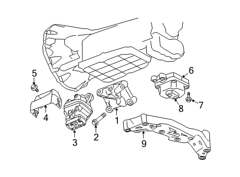 2007 Dodge Charger Engine & Trans Mounting Diagram 4 - Thumbnail