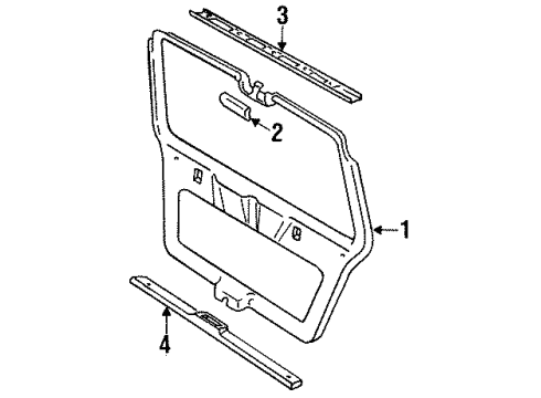 1996 Jeep Grand Cherokee Opening Panel Diagram for 5FC72LAZAB