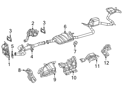 2019 Chrysler Pacifica Manifold - Exhaust And Catalytic Conve Diagram for 68323149AC